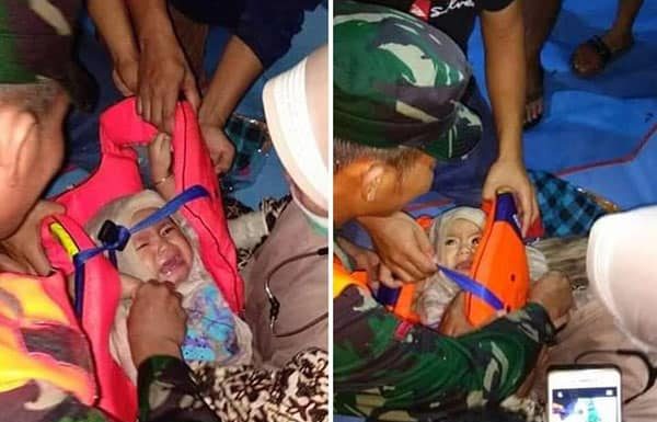 Foto Bayi Selamat Dalam Kecelakaan Pesawat Sriwijaya Ternyata Hoaks Foto ini adalah bayi yang selamat dari tenggelamnya KM Lestari Maju di perairan Sulawesi Selatan pada bulan Juli 2018 lalu.