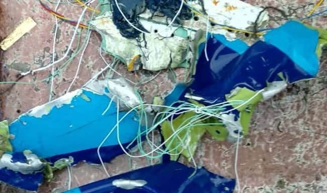 Warga Temukan Serpihan dan Kabel, Diduga Milik Pesawat Sriwijaya Air Serpihan yang diduga berasal dari pesawat Sriwijaya Air PK-CLC yang hilang kontak di Kepulauan Seribu (dok Istimewa).