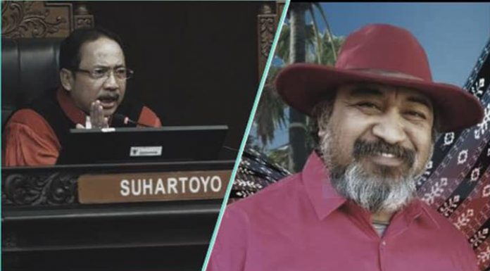 Fakta Persidangan di MK Tentang Pilkada Sabu Raijua MK Suhartoyo (kiri), Oerient P Riwu Kore (kanan)