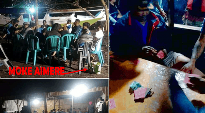 Sebelum Diperkosa, Korban dan Pelaku Ikut Pesta Bersama Kades Warupele I Warga sedang minum moke Aimere, kades main judi