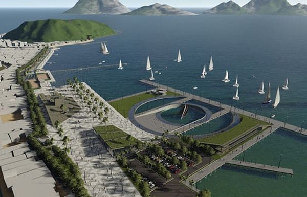 Vaksinasi C19 di NTT Digelar di Tempat Piknik Kota tepian air atau waterfront city Labuan Bajo (foto: Brantas Abipraya)