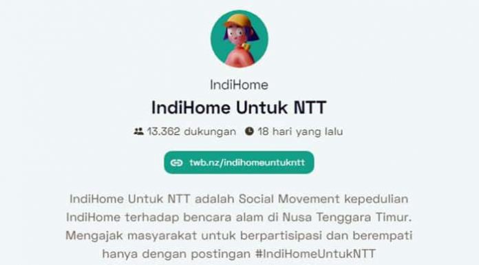 IndiHome Untuk NTT: Setiap Unggahan di Medsos Dikonversi ke Rp 25 Ribu Mari kita bantu sesama lewat gerakan Indihome untuk NTT.