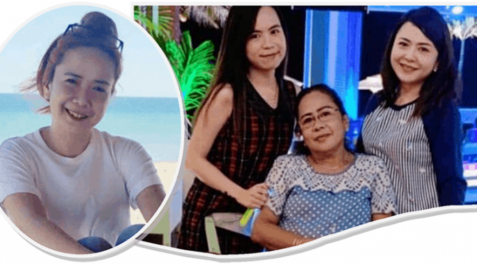 Anak Kandung Gugat Mama Kandung Agar Mama Keluar dari Rumah Santy Taolin (dalam lingkaran) bersama ibu dan kedua adik kandungnya.