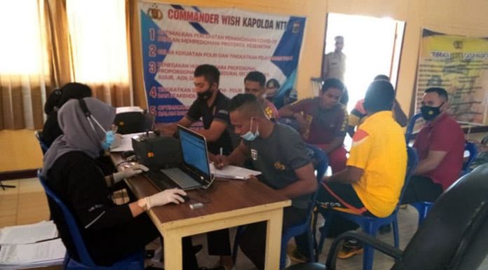 Biddokkes Polda NTT Periksa Kesehatan Anggota Polres Nagekeo Tes kesehatan anggota Polres Nagekeo
