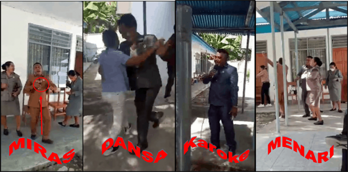 Cuplikan video Anggota DPRD Malaka sedang pesta miras, menari dan bernyanyi.