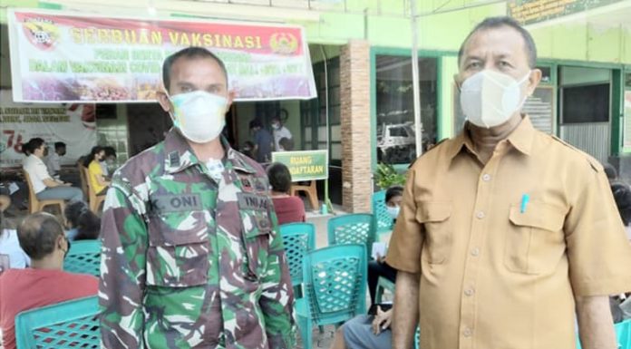 400 Siswa SMAK Giovanni Vaksinasi Tahap 1 di RST Wirasakti KTU RST Wirasakti Kupang, Kapten CKM Kandidus Oni