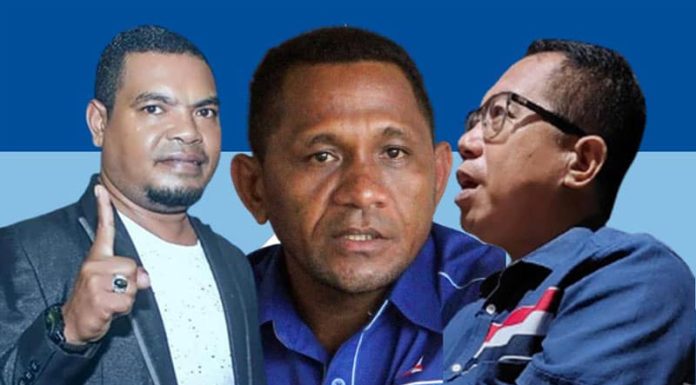 Anton Leumaran cs Diberi SP3, Paskalis: Kita Hanya Jalankan Perintah foto dari kiri: Anton Leumaran, Paskalis Witak, dan Bastian Edo