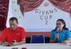 Givans Cup 2 Diikuti 32 Tim dari 27 SMP Kepala Sekolah SMA Katolik Giovani Kupang RD. Stefanus Mau, Pr dan Ketua Panitia Givans Cup 2 Margareta Gena saat memberi keterangan pers, Rabu 23 Agustus 2023.