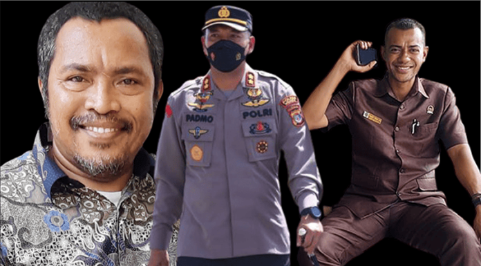 Kommas Dukung Polres Ngada Usut Tuntas Pengadaan Tractor 16 Miliar Foto dari kiri: Roy Watu, AKBP Padmo Arianto, S.I.K, Bosco Ponong