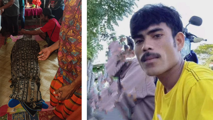 Saat ini jazadnya telah dibawa pulang ke rumah duka. Tampak dari pusar hingga sebagian wajahnya menghitam yang diduga akibat sambaran petir.