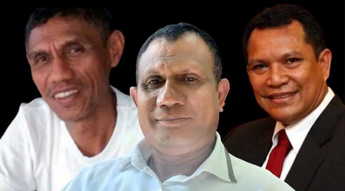 LKPj Bupati Nagekeo Buruk, Polda Diminta Telusuri Dana 47 M Foto dari kiri: Marianus Waja, Anton Moti, Yohanes Don Bosco Do