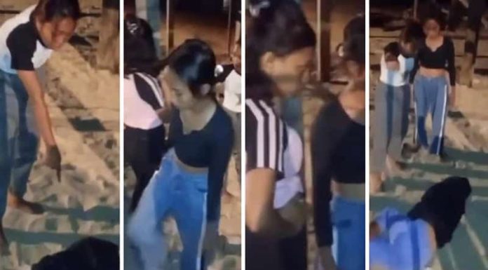 Dua Cewek Viral Ditangkap Polisi Cuplikan video viral saat MADSS (16) dan EN (17) menganiaya AES (15) di Pantai Warna, Kelurahan Oesapa, Kecamatan Kelapa Lima, Kota Kupang, Senin (18/8/25) dini hari.