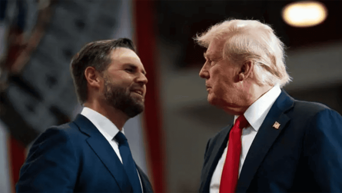 Presiden dan Wapres AS Presiden AS, Donald Trump, bersama Wapres AS, JD Vance.