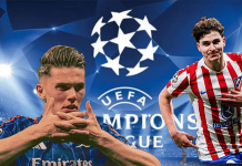 Arsenal Ditekan Balik, Atletico Paksa Imbang 1-1 di Leg Pertama Viktor Gyokeres dan Julian Alvarez