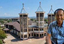 Bangun Tiga Menara dan Rehap Gereja, Paroki Santo Yoseph Naikoten Butuh Rp7,8 Miliar Sketsa Tiga Menara dan Ketua DPP II Paroki Santo Yoseph Naikoten, Adi LAmury.