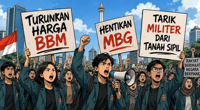 Hari ini PPDI dan BEM UI Demo di Jakarta: Turunkan Harga BBM, Hentikan MBG dan Militer