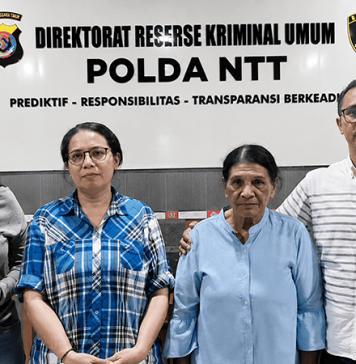 Tak Kunjung Tuntas di Polres, Korban Laporkan Anggota DPRD ke Polda NTT Cosmas Jo Oko, S.H., dan Anjelina Wora Roi Wani, S.H. saat bersama kliennya melaporkan Anton Wangge ke Polda NTT.