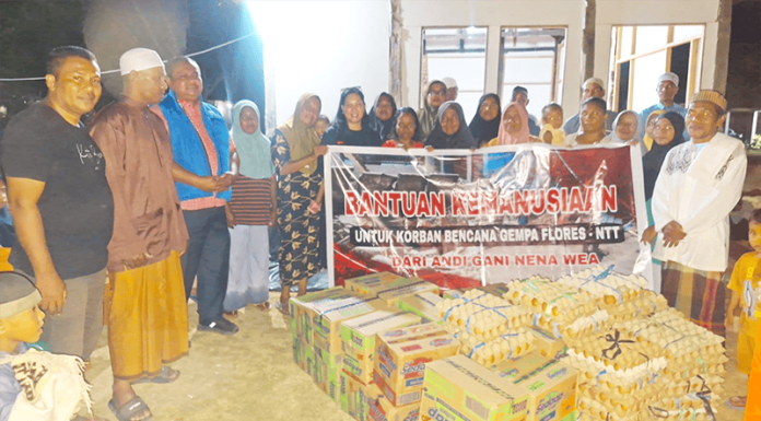 Kembali Salurkan Bantuan, Andi Gani Sasar Warga yang Masih Bertahan di Tenda Pengungsian