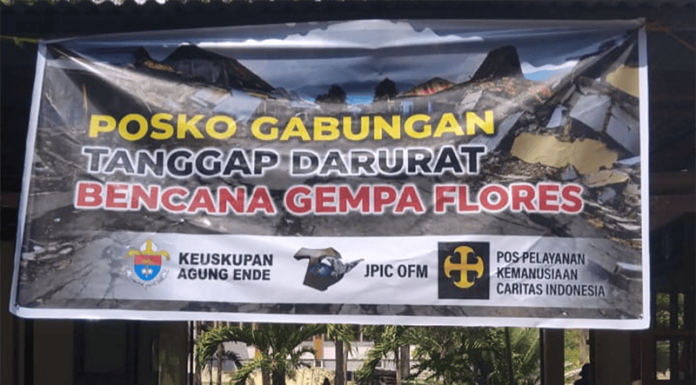Inilah Posko Bantuan Gempa Flores Keuskupan Agung Ende