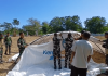 TNI Turun Tangan Bangun Tenda Darurat untuk KBM di SMKN 1 Riung Yonif TP 834/Waka Nga Mere