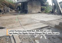 Dugaan KKN Huntara Nagekeo: RAB Lantai Rp35,1 Juta, Kades Ngaku Hanya Rp25,5 Juta